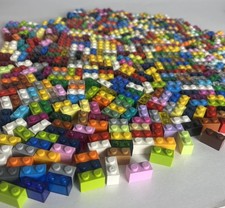 Lego 500 Bricks 1 x 2 Building Blocks Part 3004 Assorted Colors Clean