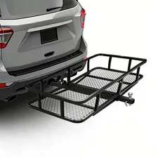 Hitch Mount Cargo Carrier Rear Cargo Rack for Car Luggage Basket Rack Fits 2"