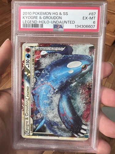 2010 Pokemon Kyogre & Groudon Legend Top Holo Foil Undaunted 87/90 PSA 6