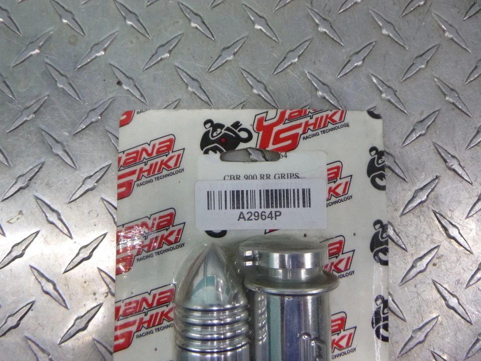 Pointed Chrome Handle Bar Grips Honda CBR 900RR NEW Billet A2964P - Image 2 of 2