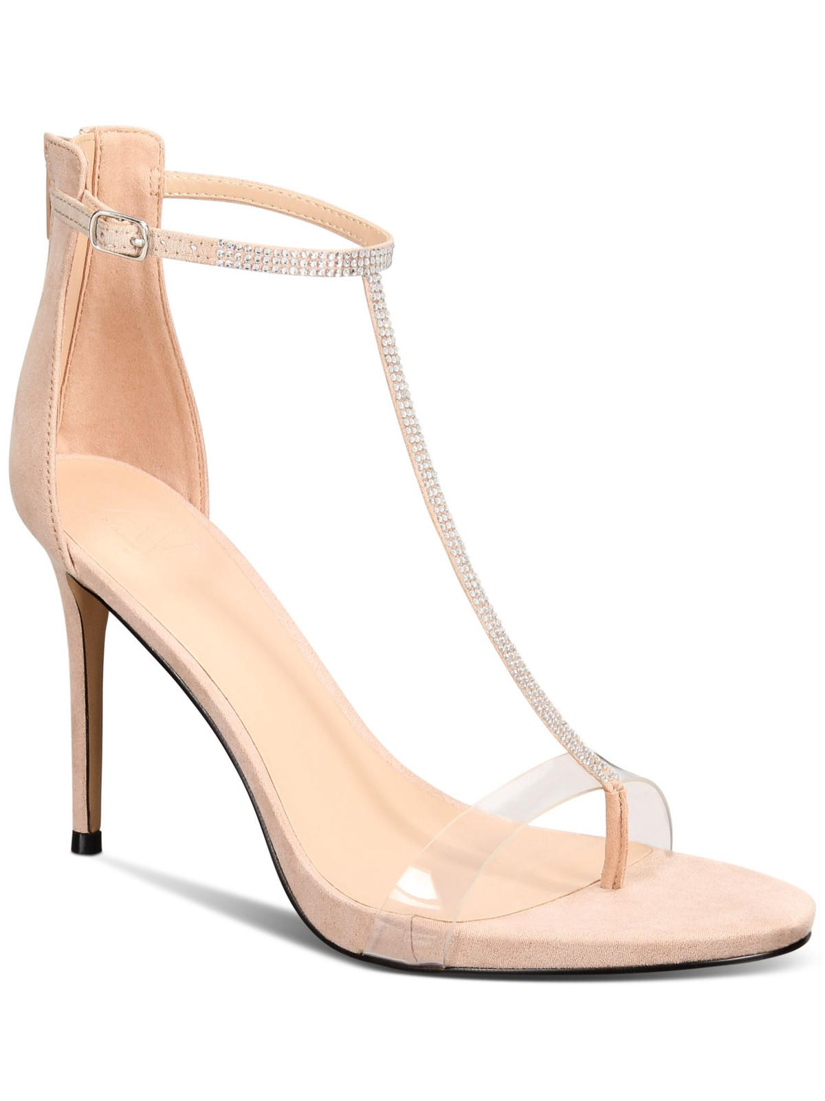AAJ BY AMINAH Womens Beige Buckled Aniya Open Toe Stiletto Heeled Sandal 8 M