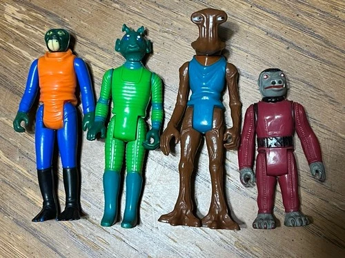 VINTAGE KENNER STAR WARS 1979 CANTINA CREATURE SET LOT OF 4 SNAGGLETOOTH GREEDO+