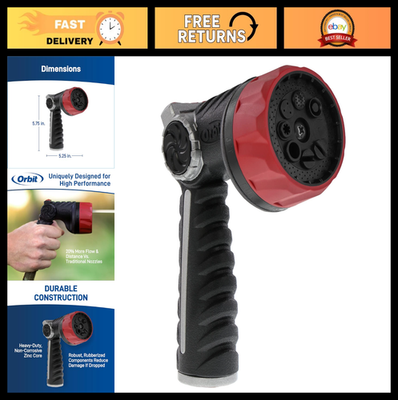 #ad 8 Pattern Thumb Control Hose Nozzle Sprayer Heavy Duty Garden Watering Tool $36.99