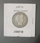 Authintic 1907 D Barber Silver Quarter Collectable Birthday Gift