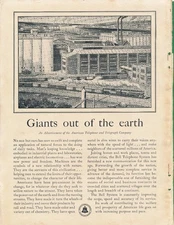 Magazine Ad - 1930 - AT&T / Bell System - Giants of the Earth