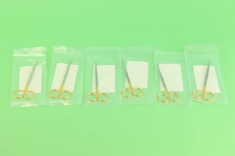 Lot of 6 Novo Surgical G4382-21 Metzenbaum Scissors Curved 5-3/4" MRG11050