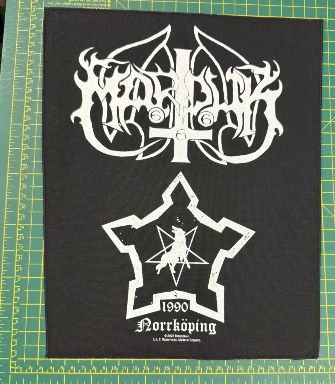 Marduk Norrkoping Sew On Printed Large Size Back Patch Officially Licensed