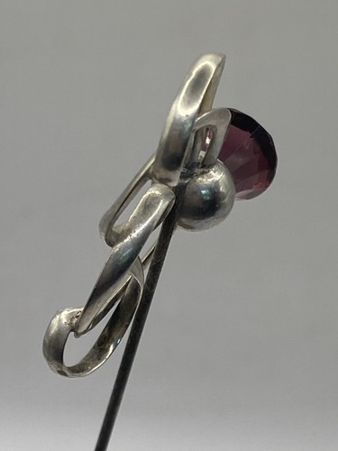 STUNNING ANTIQUE SILVER HAT PIN   (B108) - Foto 9 di 11
