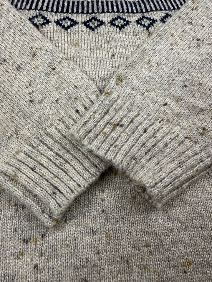 Suéter Original Impermeable Vintage 1948 Fair Isle Tejido Nórdico Para Mujer M Foto 3 de 4