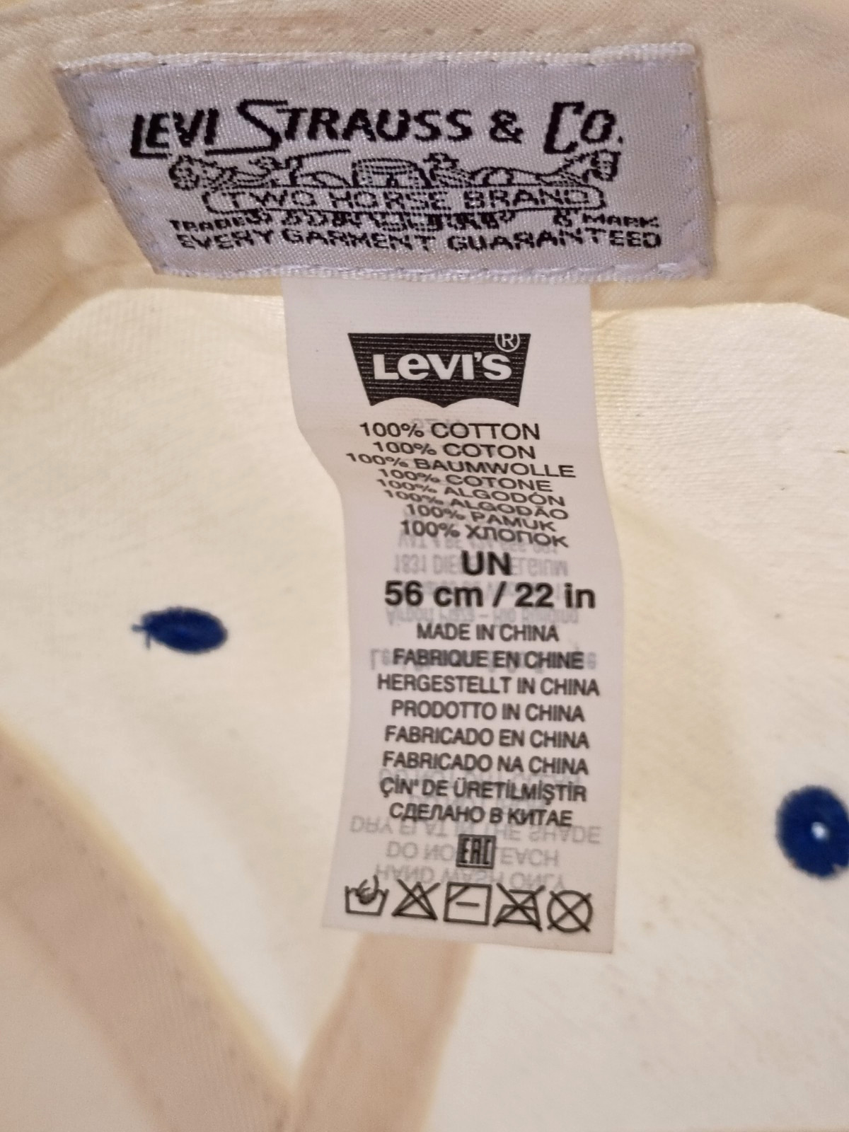 Levi's Snapback Adjustable Baseball Hat Cap Blue/… - image 5