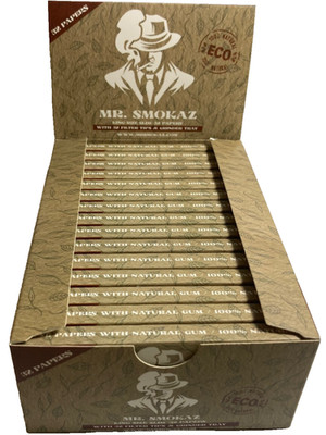 1 Box MrSmokaz | 22 x King Size Longpapers | 32 Blättchen + 32 Filtertips  brown