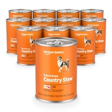 Amazon Basics Wet Dog Food, Country Stew Cuts in 13.2 Ounce (Pack of 12) 2.96 per gallon