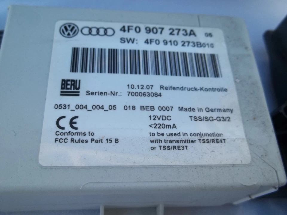 05-08 MÓDULO CONFORT FARO AUDI A6 QUATTRO, PRESIÓN NEUMÁTICOS Y FUENTE DE ALIMENTACIÓN Foto 3 de 4