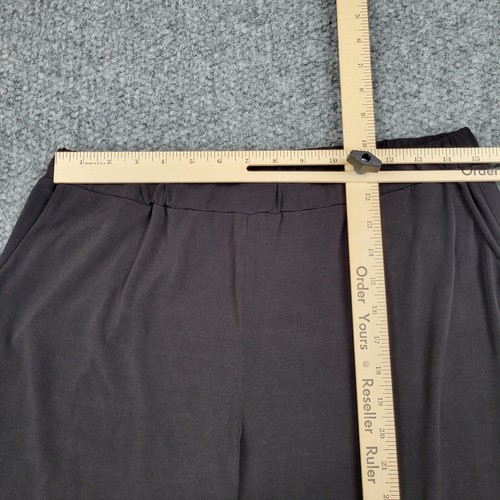 Pantalones Michael Kors Mujer Medianos Negros Elásticos Pull On Pierna Ancha Capri 30x21* - Imagen 6 de 23