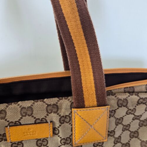 Gucci Vintage Tote Bag – Yellow & Beige – Great Vintage Condition - Picture 20 of 20