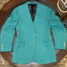 Ralph Lauren Gent s Size 40R 100 Linen Sport Coat Jacket Blazer Made In Italy