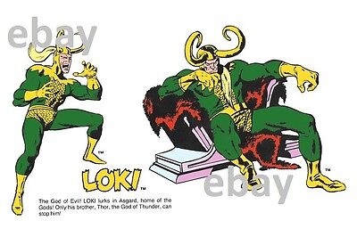 Vintage Marvel Style Guide Print - LOKI GOD Of MISCHIEF Thor | eBay