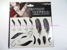 feather Temporary Tattoo Sticker High Quality Temporary Tattoos