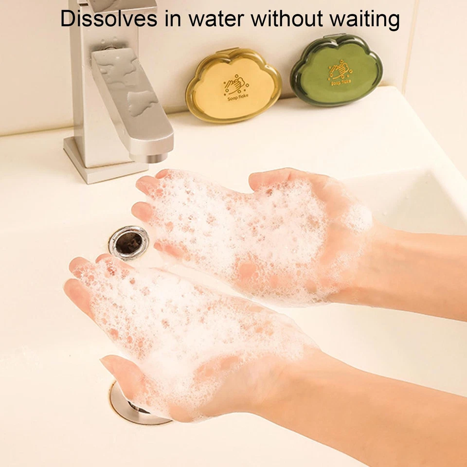 50pcs/Box Disposable Seifenflocken Waschen von Handpapierscheibenscheiben Reisen - Bild 2 von 4