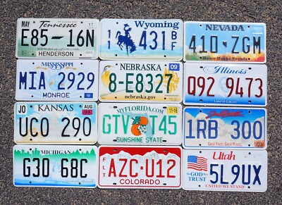 LOT of 12 COLORFUL & GRAPHIC License Plates USA License Plate Tag  display picture 1