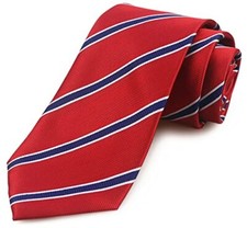 Vinesen Men's Plaid Striped Tie Floral Patterned Business One Size Red Blue