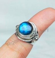Natural Labradorite Ring 925 Sterling Silver Ring Boho Women Ring Gift For Her