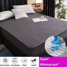 Thicken Mattress Cover Solid Color Skin-friendly Quilted Bed Cover Fitted Sheet