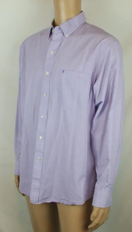 Izod Solid Lavender Long Sleeve Button Down Shirt… - image 3