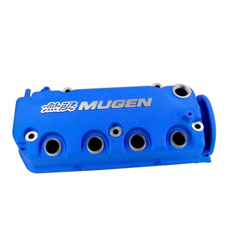 Blue Mugen Styl Racing Engine Valve Cover For Honda Civic D16 VTEC D16Y8 D16Y7 - Image 4 of 4