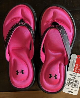Marbella Under Armour Flip Flops Youth Flip Flops Youth Girls Pink