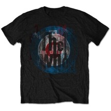 The Who T-Shirt Distressed Target Logo Official Black New
