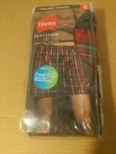 Hanes Platinum Men's Tagless FreshIQ Boxers 4 pairs Size Small NIP
