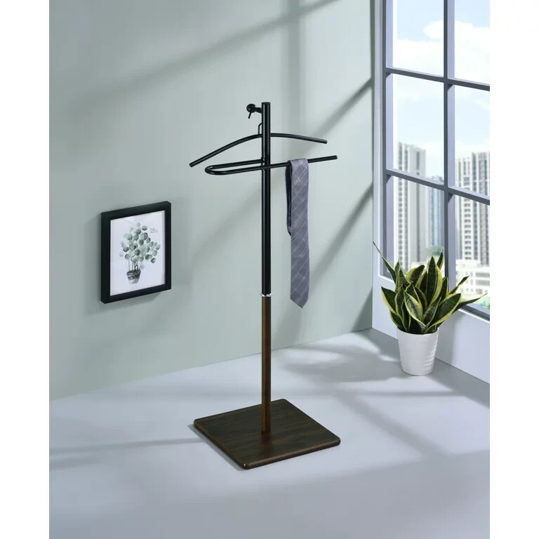 Valet Stand Mens Organizer Freestanding Metal Shirt Coat Hanger Pants  Trousers