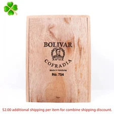 Bolivar Cofradia Gigante 754 Empty Wood Cigar Box 8" x 6" x 4.5"