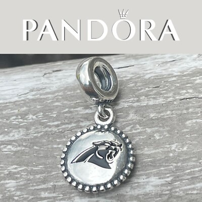 Retired Pandora Carolina Panthers NFL Football Dangle Logo Charm