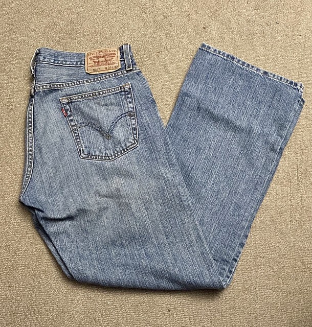 Mens Levis 527 Low Boot Cut Fit Blue Jeans size 34 x 32 for sale online