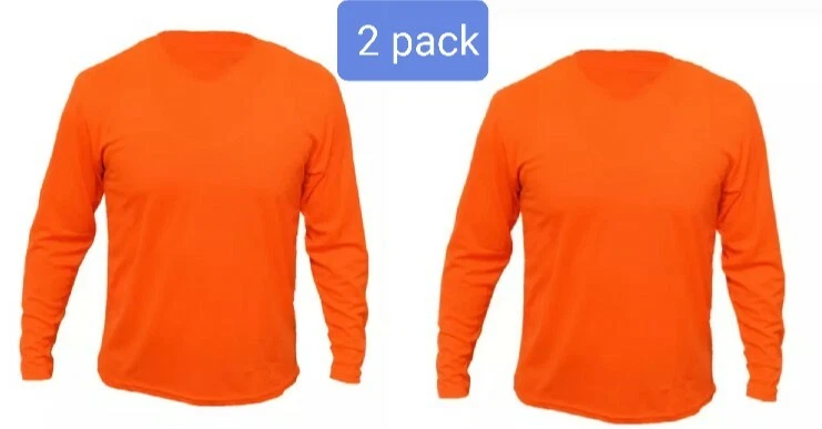 husmor Kemiker vinder Hi vis t-shirt long sleeve reflective safety work high visibility Franklin  2pcs | eBay