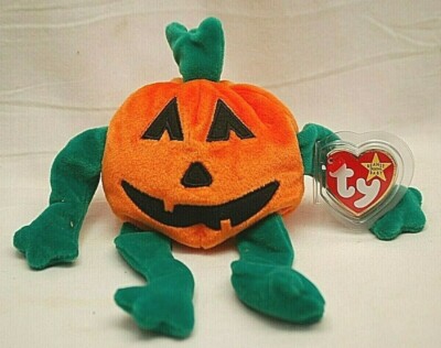 Ty Beanie Baby Pumkin Orange Pumpkin Halloween Plush Toy