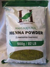 H  C 100 NATRUAL HENNA POWDER Lawsonia inermis 908g / 02 LB BAG