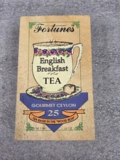 FORTUNES ENGLISH BREAKFAST TEA GOURMET CEYLON WOODEN BOX - WOOD BOX ONLY