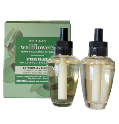 2 Bath and Body Works EUCALYPTUS SPEARMINT Wallflowers Home Fragrance Refill
