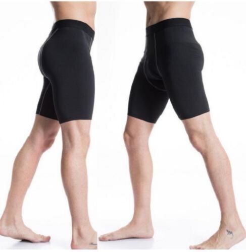 Pantaloncini a compressione da uomo ragazzi strato base pelli sportive termiche pantaloni palestra - Foto 1 di 7