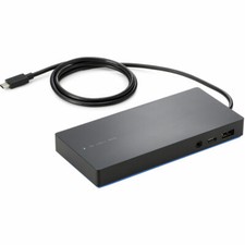 HP T3V74AA Elite USB-C Docking Station Display Port HDMI Wired USB 3 Ports x 5