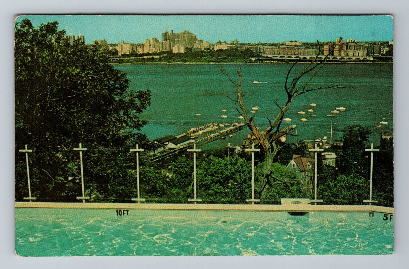 New York City NY,, Horizon House, Florence Chadwick Vintage Souvenir Postcard