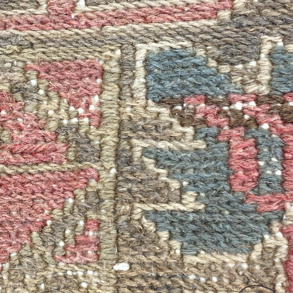 ALMOHADA KILLIM SHAM Hecha a Mano Lana Teñida Vegetal Texturizada Cuadrada Marrón 21 x 21 pulgadas Foto 4 de 4