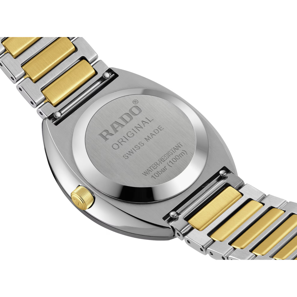 New Rado DiaStar Original Stainless Steel Yellow Dial Men's Watch