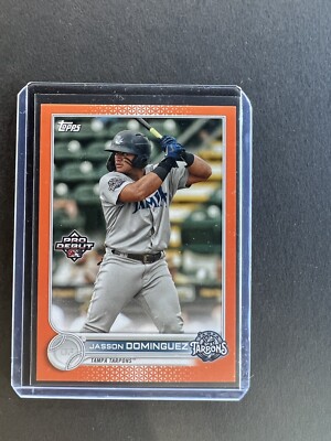 2022 TOPPS PRO DEBUT #59 JASSON DOMINGUEZ *ORANGE BORDER #14/25*  TARPONS