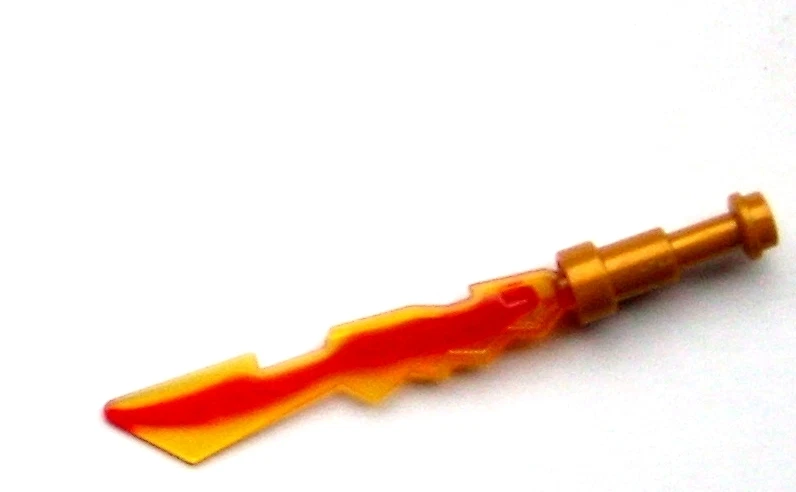 Lego 2x Eisschwert transparent gelb rot + Griff trans yellow ice fire Sword Neu - Bild 2 von 2