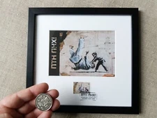 FDC Banksy Graffiti PTN FCK Сard Stamp + Рost Cancellation in Frame PTN PNH 2023