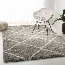 Safavieh Power Loomed Hudson Shag Grey / Ivory Area Rugs - SGH281B
